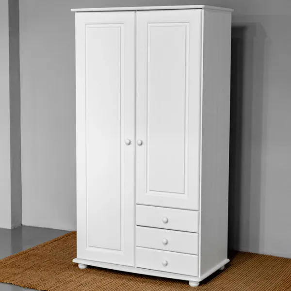 Шкаф Классический Mobicasa Dumbo 2 99 x 52см x 183 / Дерево / Белый photo 1 Шкаф Классический Mobicasa Dumbo 2 99 x 52см x 183 / Дерево / Белый photo 1