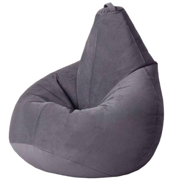 Fotoliu Bean Bag BB BM5835 L Velur/ Polistiren expandat/ Dark Gray photo 1