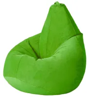 Кресла мешки Bean Bag BB BM5849 XL Велюр/ Пенополистирол/ Ярко-зелёный