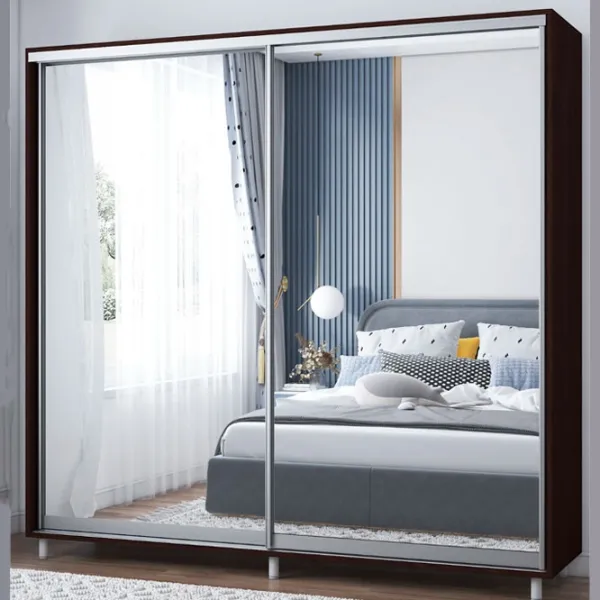 Dulap pentru haine Glisant Mobildor-Lux Aron 2200 2226 220 x 60 x 220 / PAL / Wenge magie photo 1