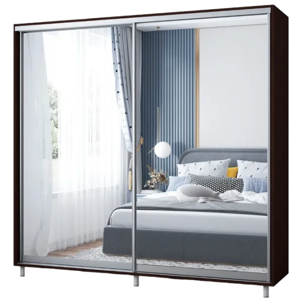 Dulap pentru haine Glisant Mobildor-Lux Aron 2000 2226 200 x 60 x 220 / PAL / Wenge magie photo 1