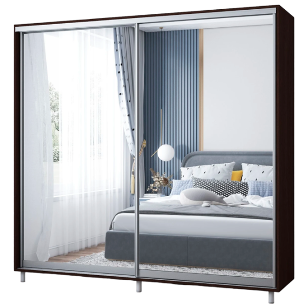 Dulap pentru haine Glisant Mobildor-Lux Aron 2000 2226 200 x 60 x 220 / PAL / Wenge magie photo 1