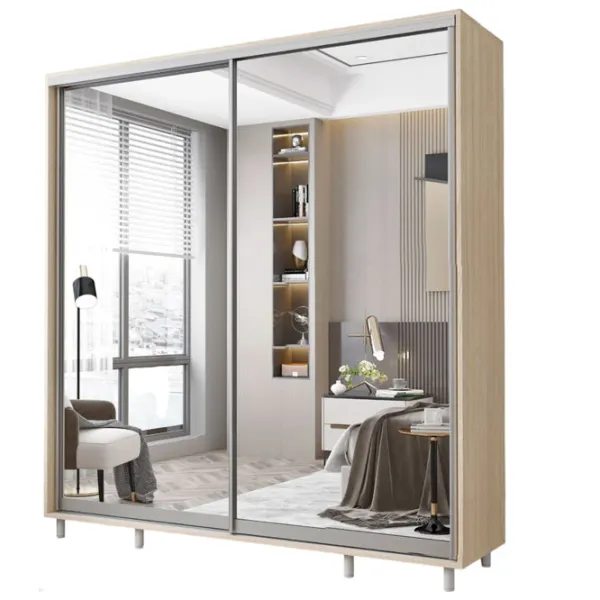 Dulap pentru haine Glisant Mobildor-Lux Aron S 2000 3025 200 x 60 x 220 / PAL / Stejar Sonoma photo 1