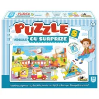 Пазл 2D Noriel Автомобили с сюрпризами 3+/ Количество деталей: 36