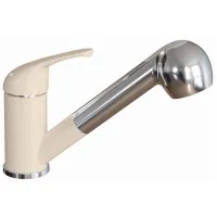 Baterie pentru bucătărie Dr. Gans Sonata DG mono comandă/ pivotantă, extractibilă/ Alamă/ Beige Latte