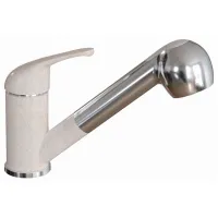 Baterie pentru bucătărie Dr. Gans Sonata DG mono comandă/ pivotantă, extractibilă/ Alamă/ Beige Latte