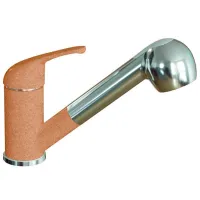 Baterie pentru bucătărie Dr. Gans Sonata DG mono comandă/ pivotantă, extractibilă/ Alamă/ Terracotta