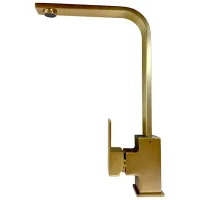 Baterie pentru bucătărie SanDonna NERA mono comandă/ pivotantă/ Oțel inoxidabil/ Auriu
