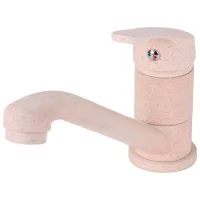 Смеситель для кухни SanDonna F1066 однорычажный/ поворотный/ Латунь/ Бежевый