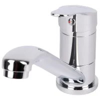 Смеситель для кухни SanDonna F1066 однорычажный/ поворотный/ Латунь/ Нержавеющая сталь