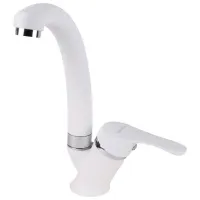 Baterie pentru bucătărie SanDonna F1069 mono comandă/ pivotantă/ Alamă/ White