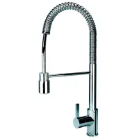 Baterie pentru bucătărie Florentina Orion mono comandă/ pivotantă/ Alamă/ Crom