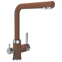 Смеситель для кухни Florentina Ares однорычажный/ поворотный/ Латунь/ Коричневый
