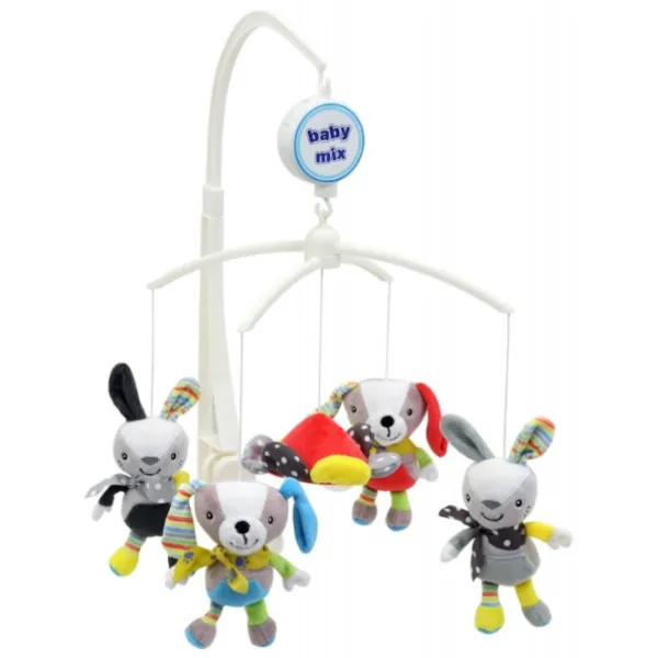 Carusel pentru pătuc Baby Mix Alexis Bunnies-Dogs TK/ 474M 0+/ Multicolor photo 1