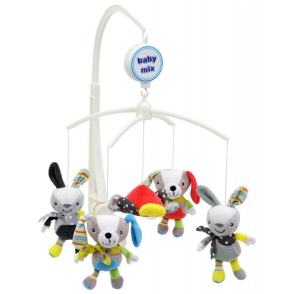Carusel pentru pătuc Baby Mix Alexis Bunnies-Dogs TK/ 474M 0+/ Multicolor photo 1