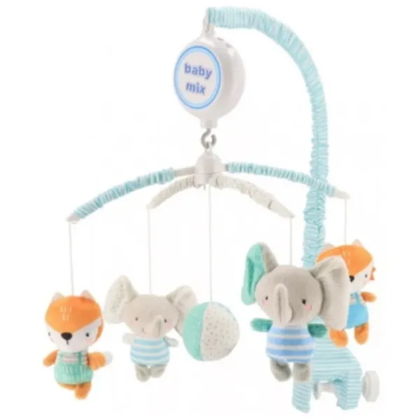 Carusel pentru pătuc Baby Mix Alexis Elephants-Foxes M/ 00/ 522MCE-EU184 0+/ Multicolor photo 1