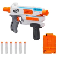 Pistol automat de jucărie Hasbro Nerf Modulus Mediator E0016 8+/ Săgeți/ White
