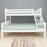 Детская кровать Mobicasa Mowgli 80 x 200 cm / Дерево / Белый