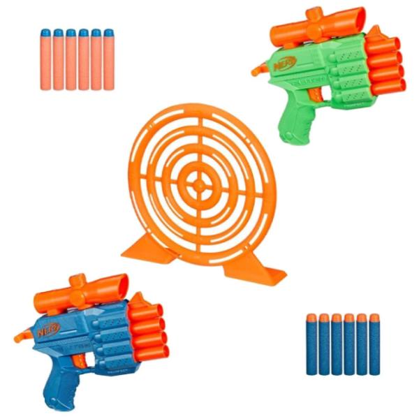 Pistol automat de jucărie Hasbro Nerf Elite 2.0 Face Off Target Set F8273 8+/ Săgeți/ Blue photo 1