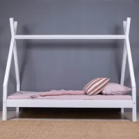 Pat pentru copii Mobicasa Daisy 90 x 200 cm/ Lemn/ White