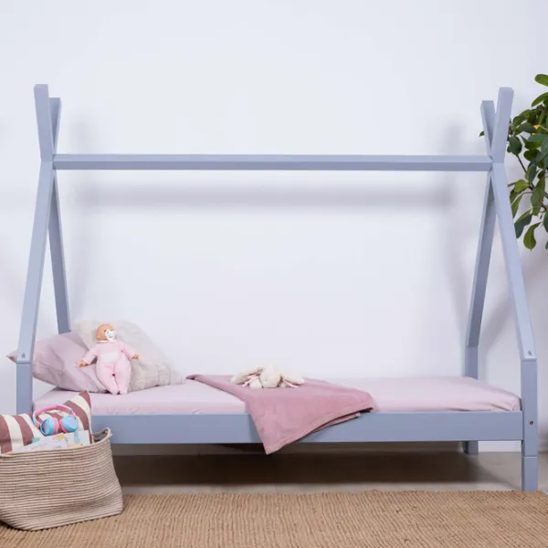 Детская кровать Mobicasa Daisy 90 x 200 см/ Дерево/ Серый photo 1 Детская кровать Mobicasa Daisy 90 x 200 см/ Дерево/ Серый photo 1
