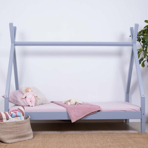Детская кровать Mobicasa Daisy 90 x 200 см/ Дерево/ Серый photo 1 Детская кровать Mobicasa Daisy 90 x 200 см/ Дерево/ Серый photo 1