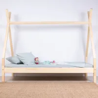 Pat pentru copii Mobicasa Daisy 90 x 200 cm/ Lemn/ Natural Wood