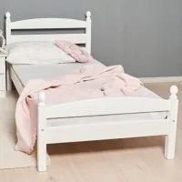 Детская кровать Mobicasa Lira 90 x 200 см/ Дерево/ Белый