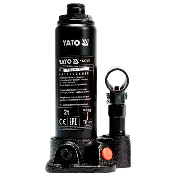 Домкрат гидравлический Yato YT17000 (21615) 2 т photo 1