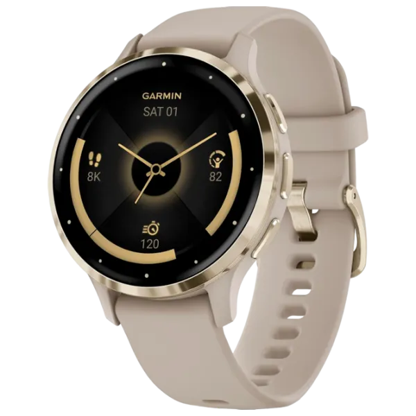 Ceas inteligent Garmin Venu 3S 1.2"/ 41 mm/ Gold - French Grey/ 010-02785-02 photo 1