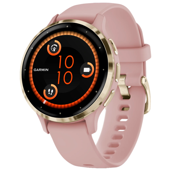 Ceas inteligent Garmin Venu 3S 1.2"/ 41 mm/ Gold - Dust Rose/ 010-02785-03 photo 1