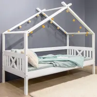 Детская кровать Mobicasa Fiona 90 x 200 см/ Дерево/ Белый