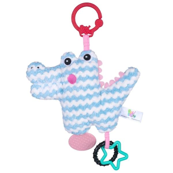 Jucărie pentru pătuțuri și cărucioare BaliBazoo Knit Crocodile 80428 0+/ Blue photo 1