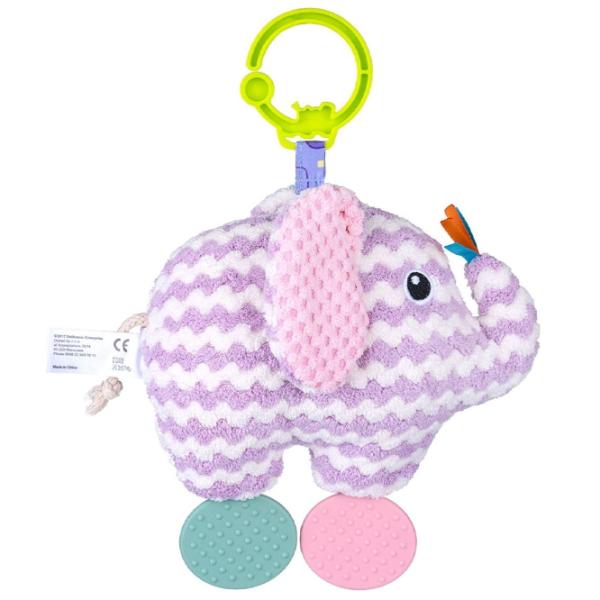 Jucărie pentru pătuțuri și cărucioare BaliBazoo Knit Elephant 80425 0+/ Purple photo 1 Jucărie pentru pătuțuri și cărucioare BaliBazoo Knit Elephant 80425 0+/ Purple photo 1