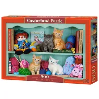 Puzzle 2D Castorland Kitten Shelves 9+/ Numărul de piese: 500