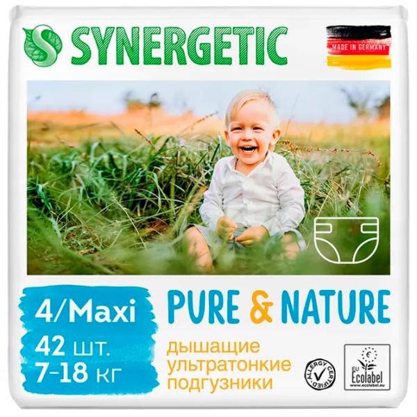 Scutece pentru copii SYNERGETIC Pure&Nature 4 7 - 18 kg/ 42 buc. photo 1