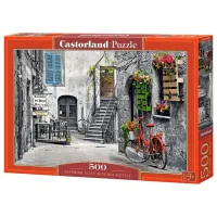 Пазл 2D Castorland Charming Alley Whit Red Bicycle 9+/ Количество деталей: 500