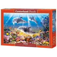 Puzzle 2D Castorland Dolphins Underwater 9+/ Numărul de piese: 500