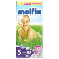Scutece pentru copii MOLFIX Dev Junior 5 11 - 25 kg/ 58 buc.