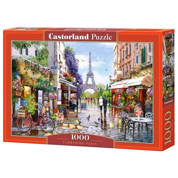 Puzzle 2D Castorland Flowering Paris 9+/ Numărul de piese: 1000 photo 1