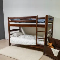 Pat pentru copii Mobicasa L-303 90 x 200 cm/ Lemn/ Brown