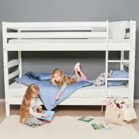 Детская кровать Mobicasa L-303 90 x 200 см/ Дерево/ Белый