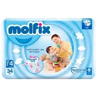 Scutece pentru copii Molfix Maxi Plus 4 9 - 16 kg / 34 buc.