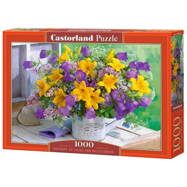 Puzzle 2D Castorland Bouquet Of Lilies And Bellflowers 9+/ Numărul de piese: 1000 photo 1