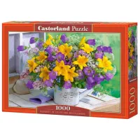 Puzzle 2D Castorland Bouquet Of Lilies And Bellflowers 9+/ Numărul de piese: 1000