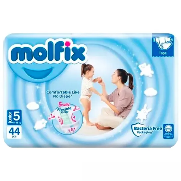 Scutece pentru copii MOLFIX Junior 5 11 - 18 kg/ 44 buc. photo 1