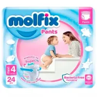 Scutece pentru copii MOLFIX Maxi 4 9 - 14 kg/ 24 buc.