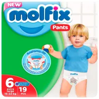 Scutece pentru copii MOLFIX EXTRA LARGE 6 15 - 22 kg/ 19 buc.
