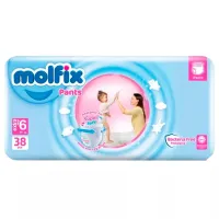 Scutece pentru copii MOLFIX EXTRA LARGE 6 15+ kg/ 38 buc.