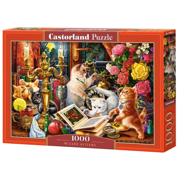 Puzzle 2D Castorland Wizard Kittens 9+/ Numărul de piese: 1000 photo 1